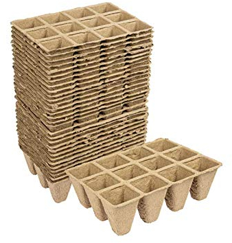 Beste Angebote 360 Stück Anzuchttöpfe 4x4x4,5cm, draußen, braun, Anzuchttopf Aussaattöpfe Ziehtöpfe
