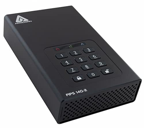 Apricorn 18TB Aegis Desktop Padlock FIPS 140-2 Validated 256-Bit Encrypted Hard Drive (ADT-3PL256F-18TB)