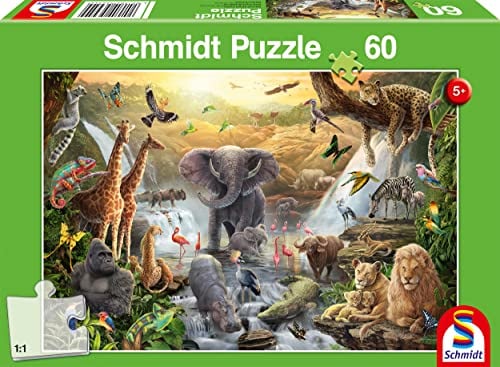 Tiere in Afrika: Kinderpuzzle Standard 60 Teile