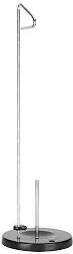 Spulenhalter Höhenverstellbar, Garnrollenhalter Edelstahlmaterial, Universal Spulenständer Glatt und knotenfest, Hohe Stabilität Nähmaschinen Zubehör mit Kunststoffsockel