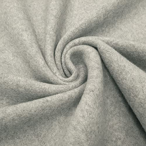 Organic Cotton Fleece – hochwertiges Bio Baumwoll-Fleece – sehr weich & wärmend – in vier Farben - per Meter (Hellgrau-Melange)