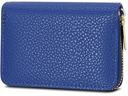 IHIGOGOFA Porte Cartes de Crédit Cuir Fermeture Eclair, Crédit Portefeuille Blocage RFID avec 11 emplacements pour Cartes