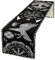 kikomia Baumwolle Leinen Tischläufer Rechteckige Wikinger Rabe Baum des Lebens Tischdecke für Hochzeit Urlaub Heimdekoration Wikinger Dekorativ Abdeckung Tischplatte (33×183cm, Black)
