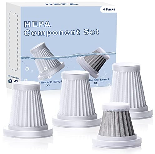 Saker Filter, 4 Stück, mit 3 HEPA-Filtern und 1 feinem Stahlfilter