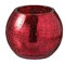 WINDLICHT Kugel RISSIG Glas GLÄNZEND ROT SMALL