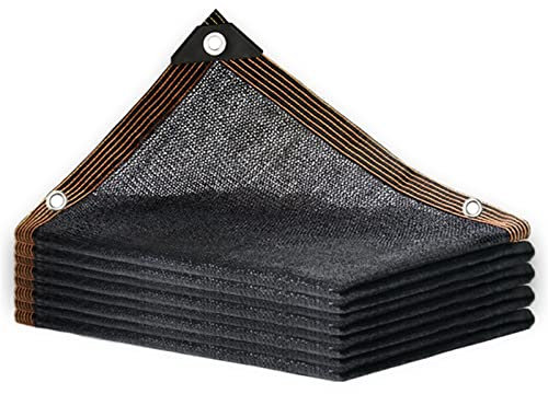 NAZARR Rete Ombreggiante Addensare 12Pin 90% Tasso di ombreggiatura -UV HDPE Rete Parasole Nera Pergola Esterna Garage for Auto Tettoie Reti Parasole (Color : 12PIN Black Net, Size : 3mx4m)