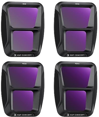 K&F Concept Air 3 ND Filtersets,4er Pack ND8, ND16, ND32,ND64 Filter kompatibel mit DJI Air 3
