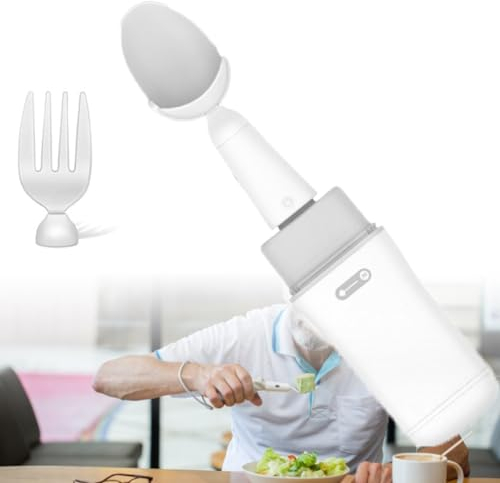 Parkinson's Spoon for Hand Tremors, Arthritis Aid Cutlery, Fixed Spoon and Fork with Intelligent Self-stabilization, for Disabled and Parkinson's or Tremor Sufferers