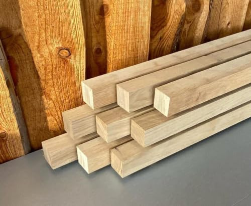 Eiche 5x5cm KANTHOLZ BALKEN SCHALUNG HOLZ BAUHOLZ 50cm LÄNGE (10)