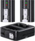 V4 Quick Release Battery Pack for Ring - 2 Pack battery and Charger Station for Video Doorbell 2/3/3+/4, Stick Up Cam, Spotlight Cam, Spotlight Plus/Pro Cam