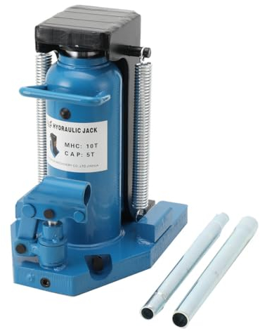 ECUTEE Wagenheber Hydraulisch Hydraulikheber 10T Oben Maschinenheber 5T Zehenkapazität Wagenhebewerkzeug Stempelheber Maschinenheber Schwerlastheber