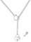 Dtexhif Heart O Ring Slip Chain Choker Necklace for Women Men Stainless Steel Cuban Chain Y-shape Necklace Punk Rock Collar Necklace Adjustable Lariat Y Necklace Prom Necklace Jewelry, Medium,