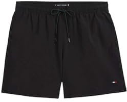 Tommy Hilfiger Short de Bain Homme Medium Drawstring avec Logo, Noir (Black), M