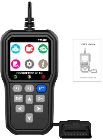 AIOMEST OBD2/EOBD Diagnosegerät für Auto, Motor Scanner Diagnostic Tool mit DTC-Definition, 13 Sprachen KFZ Auslesegerät für alle OBDII Protokolle, 2,4 IPS Farbbildschirm, für Autos ab Baujahr 1996