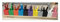 Porte-crayon en bois avec 11 pots à crayons (11 couleurs) - People&baby