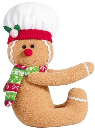 Perfeclan Lebkuchen-Baumspitze, Lebkuchen-Dekoration, Weihnachts-, süßes Geburtstagsgeschenk, lustige Weihnachtsbaumspitze, Dekoration