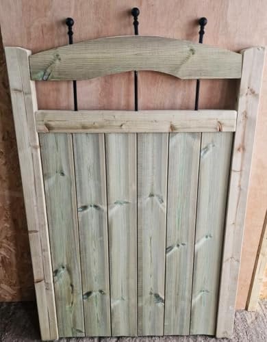 Wooden Garden Doom Gate Pedestrian Gate Wooden Pressure Treated 3ft 90cm,wooden garden gate, garden gates wooden (90 cms High x 83 cms Wide x 5 cms Deep)