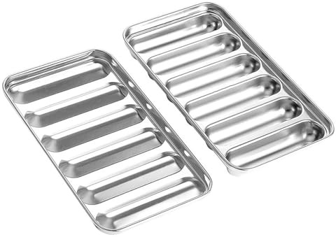 VOANZO 304 Stainless Steel Sausage Mould DIY Hot Dog Mold 6-Cavity Baking Cooking Steaming Container No Casing Required Easy to Demold