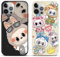2 Stück Karikatur Anime Schutzhülle für Apple iPhone 15 Hülle 6.1, Cartoon Labubu Aesthetic Design Niedlich Lustig Charakter Muster mit Weich TPU Stoßfest Bumper Handyhülle Case,04