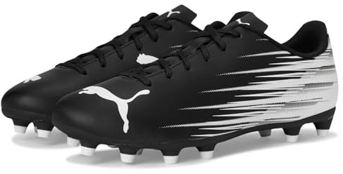 PUMA Men's Attacanto Firm, Artificial Ground Soccer Cleat Sneaker, Black/White, 13 UK