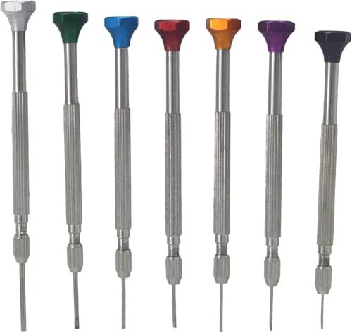 7 Piece Precision Screwdriver Set for Watch Repair Eyeglasses Jewelry and Electronics Repair Micro Screwdriver Set 0.6mm to 1.6mm