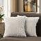 Paco Home 2er Set Kissenbezug Dekokissen Sofakissen Bezug Couchkissen Kunstfell Schlafzimmer Shaggy Flauschig Waschbar, Farbe:Creme, Sets:2pcs-Set