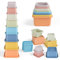 Jouets Empilables pour Bébé, 8 Gobelet Empilable pour Enfant, Jeux Montessori 1 an, Jouets d'éducation Précoce, Jouets de Bain Jouet Cubes empilables, Cadeaux pour Garçons et Filles de 6-12 Mois