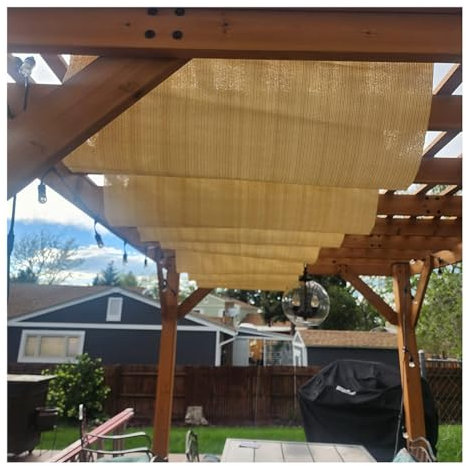 Toldo Vela Corredizo Ondulado para Exteriores, Cubierta Retráctil para Pérgola, Toldo Telescópico, para Patio, Jardín, Terraza, Enrejado, Personalizable.(1x4m)