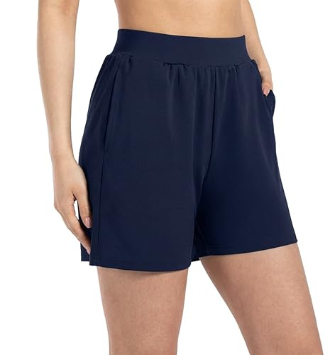 SMILODOX Shorts Damen Corry, lockere Freizeithose mit breitem Bund & Eingrifftaschen, Radlerhose weiches Material, Bequeme Sommershorts, ideal für Alltag, Sommer, Relax, Freizeit & entspannte Looks