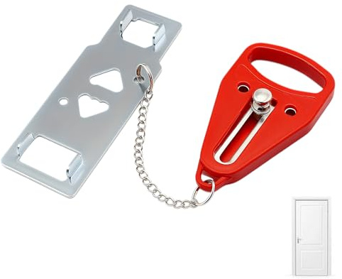 Portable Door Lock Stainless Steel, No-Tool Travel & Home Security Latch | Portable Door Lock Stainless Steel – Travel & Home Security Latch