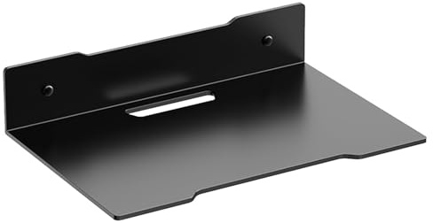 Générique Router Wall Mount - 6cm Heavy Duty Metal for Audio-Video and Wall Mount | Space Saving Shelf Under TV with DVD Player Game Consoles Cable Enclosures