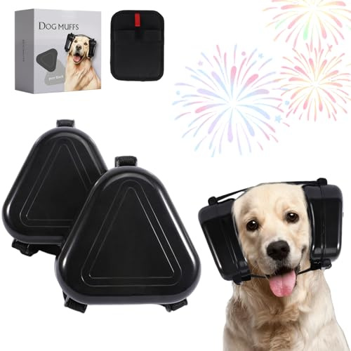 Liocwocne 2026 Neu Gehörschutz für Hunde, Generisch Hunde Kopfhörer Silvester, Weiche, Verstellbare & Leichte Hundekopfhörer, Silent Ohrenschützer für Feuerwerk Gewitter & Laute Umgebungen (Schwarz)