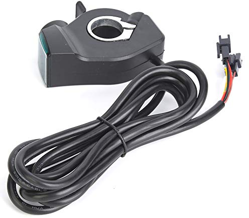 CLZothique Elektrofahrrad-Drehschieber mit LCD-Display, digitaler Echtzeit-Batteriespannungsanzeige für Elektrofahrzeuge von 12 V bis 99 V, kompatibel mit Lithium- und Blei-Säure-Batterien