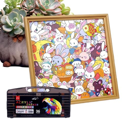 Craft Rabbit Picture Frame | Hand-Painted Coloring Kids Puzzle Games – für 6-12 Jahre alte Preschool Kids Boys Girls Christmas Birthday Urlaub Plane Travel