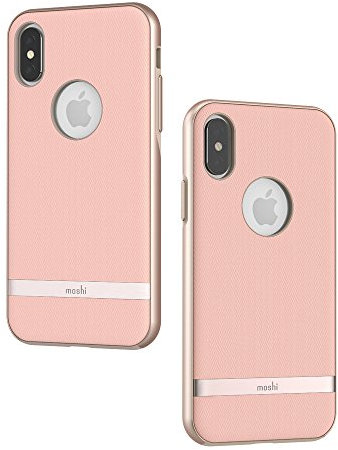 Moshi Vesta for iPhone X - Schutzgehäuse aus Stoff - Rosa