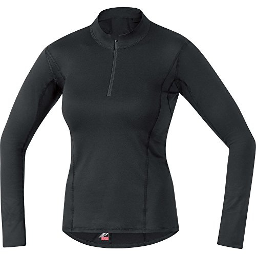 GOREWEAR M Damen Stehkragen-Unterzieh-Shirt, Warmer Thermo Base Layer mit Reißverschluss, Enganliegend