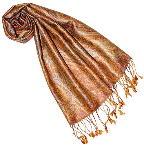 Lorenzo Cana Luxus Seidenschal für Frauen Schal 100% Seide gewebt Damenschal elegant Paisley Muster Mehrfarbig 7818977