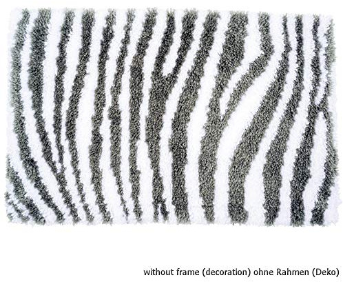 Vervaco PN-0172811 Zebra Look Latch Hook Rug Cotton, Multi-Colour, Approx. 67 x 44 cm / 26.8 x 17.6 inches.