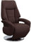 Cavadore Ledersessel Edinburgh / Fernsehsessel mit manuell verstellbarer Relaxfunktion / 74 x 114 x 77 / Echtleder: braun