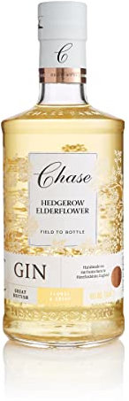Chase Hedgerow Elderflower Gin | 40% vol | 70cl | Floral & Crisp | Rich Juniper & Citrus | Recommended with Soda & in Cocktails | Long Lasting Finish with Floral Sweetness | Great For Gifting