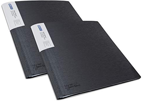 Rapesco 1644 Sichtbuch mit Antibakteriellem Schutz, 40 Hüllen, A4, Schwarz, 2er Pack