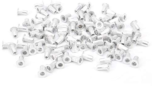 100pcs / Clad Tirar Tuercas remachadoras Cabeza plana de aluminio y Tuerca de remache vertical M3(M3*100pcs)