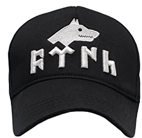 YSN Home Collection Herren Classic Baseball Cap Baseballmütze Wolf Bozkurt Ertugrul Türkisch Alttürkisch - schwarz