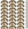 Does not apply Juego de 24 asas Shell Cup - Semi Circle Drawer - Manijas de cocina de metal - Manijas de armario - Botones de muebles retro con tornillos