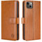 FMPCUON Cover per iPhone 13 mini, Flip Wallet Case in Pelle PU Premium, Custodia Con Slot per Schede e Magnetica a Scatto per Apple, Marrone