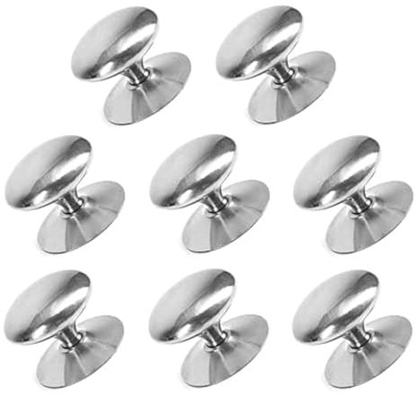 TERF® 25mm Traditional Polished Chrome Cabinet Door Knobs 25mm Chest Drawer Cupboard Kitchen Wardrobe Door Pull Handle Knobs with Fixing Screw for Home Office and Multi Use - Pack of 8