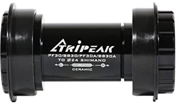 TRiPEAK Press-Fit Tretlager für PF30A (46 mm) mit Keramik-Kugellagern für 24 mm Shimano Hollowtech II Road/MTB Kurbelgarnitur, kompatibel mit Cannondale-Rahmen