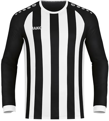 JAKO Herren Trikot Inter (Langarm), Schwarz/Weiß/Silber, M