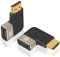 Duttek 90 Grad HDMI-Adapter 8K, 48 Gbit/s linker Winkel Stecker auf Buchse HDMI Adapter Extender Anschluss für TV, Roku, Fire Stick, Chromecast, Switch, Laptop, PC (2 Stück)