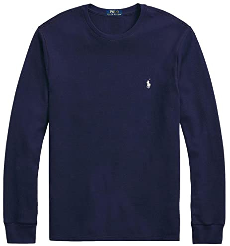 Ralph Lauren Polo Herren-Langarm-T-Shirt/Schlafanzug/Thermo, marineblau, M